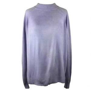 Appleseeds Sweater Size 1X Purple Mock Turtleneck Coastalgranny